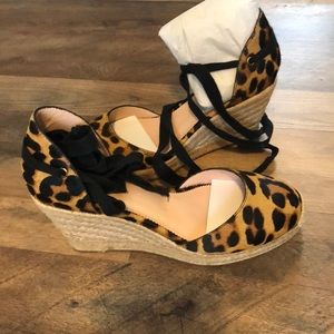 J. Crew 7 Leopard Wedges